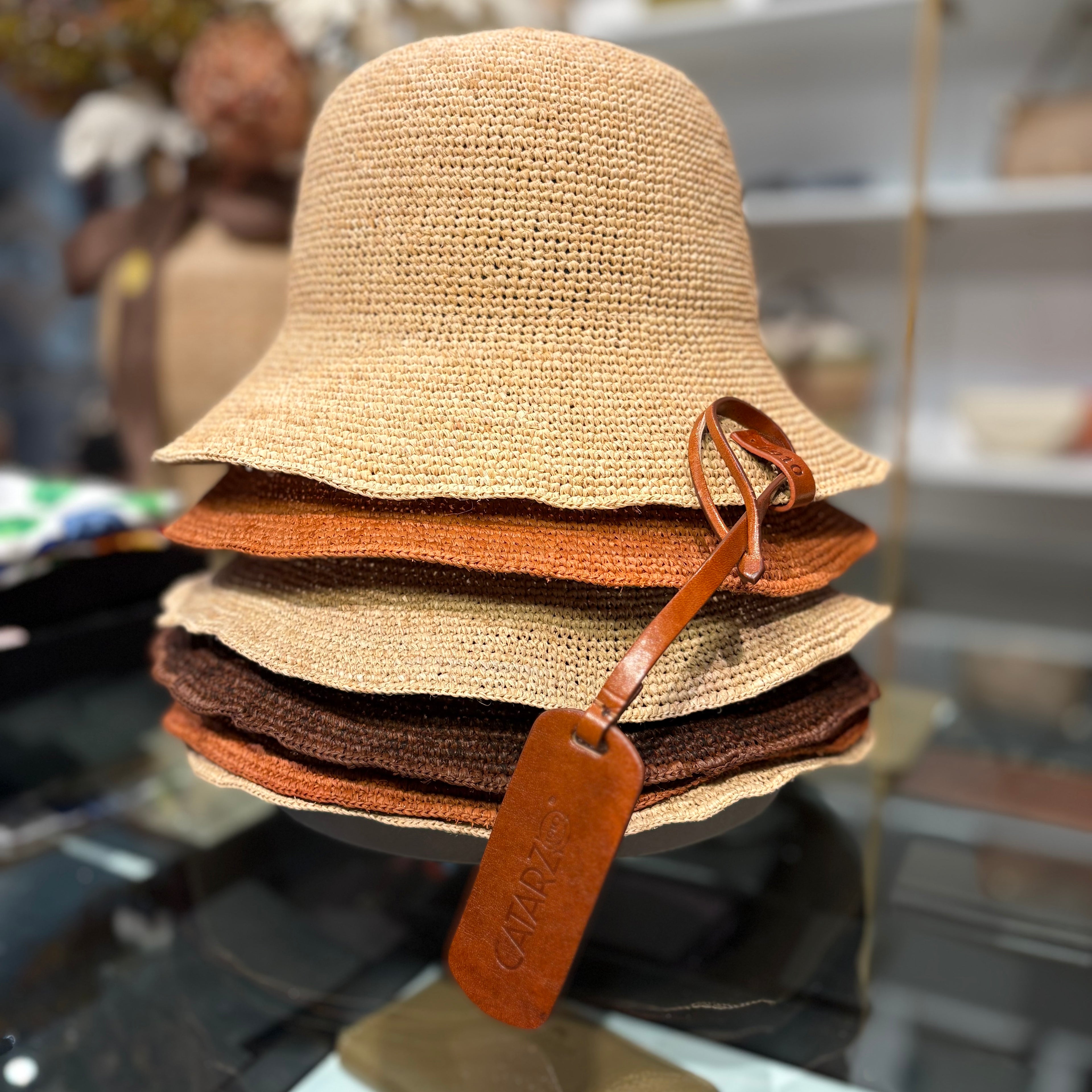 Cloche in rafia naturale arrotolatile