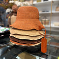 Cloche in rafia ruggine arrotolatile