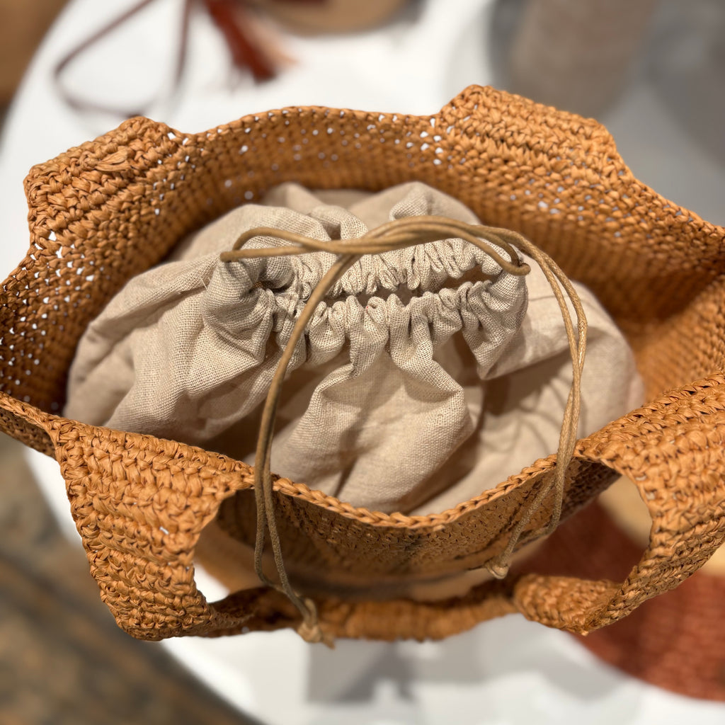 Borsa in crochet arancio bruciato