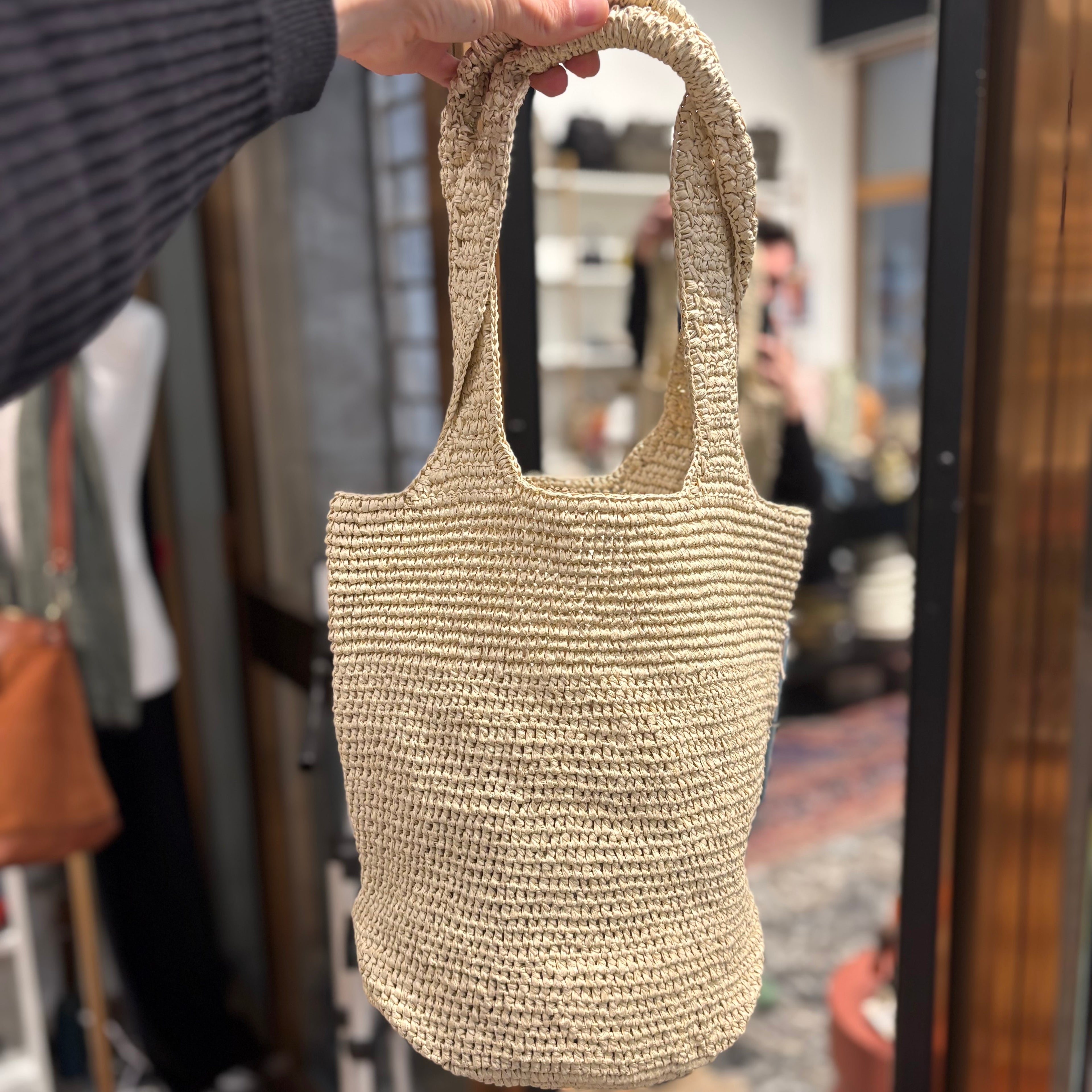 Borsa in crochet naturale