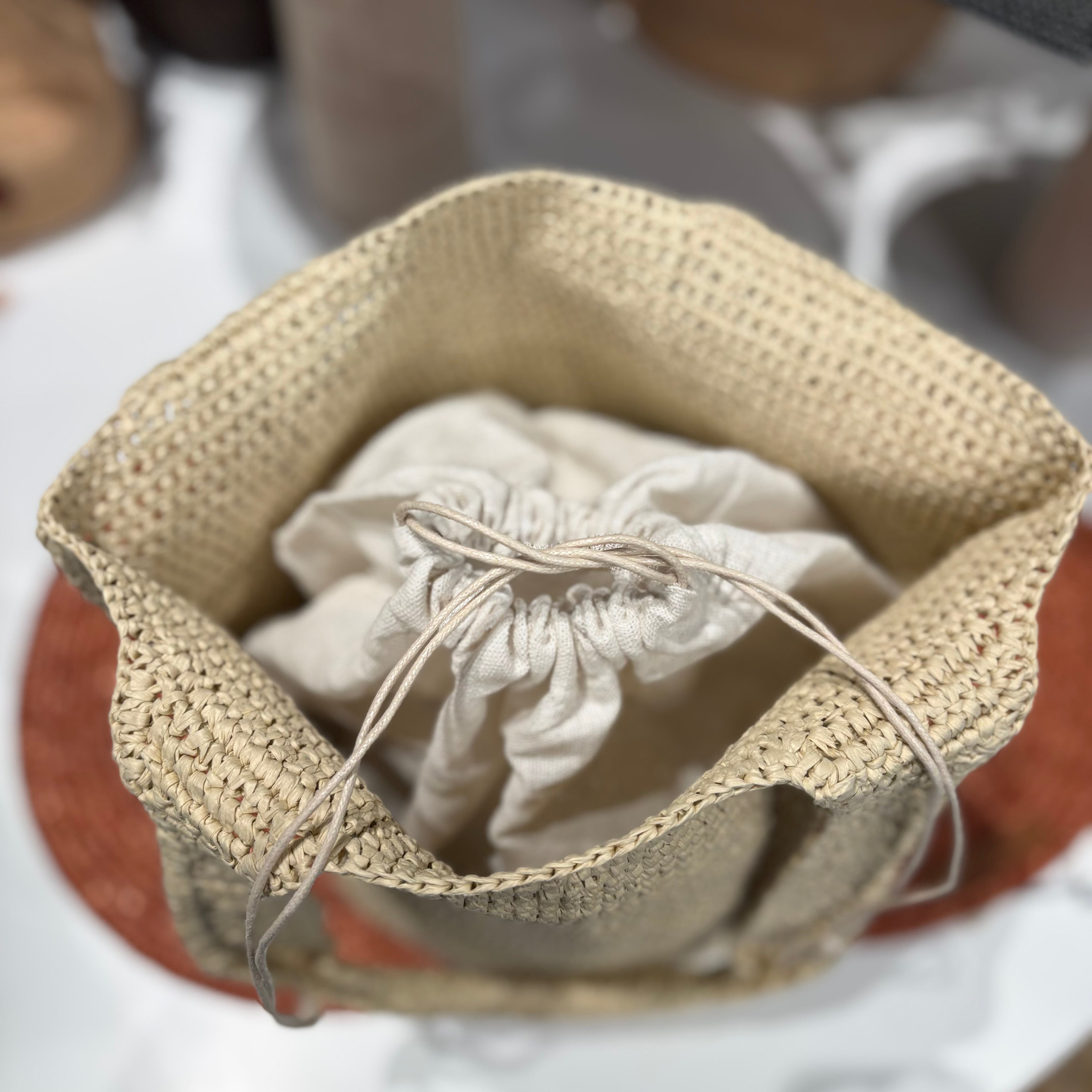 Borsa in crochet naturale