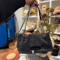 Borsa in denim nero