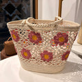 Cesta macramè rosa