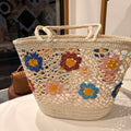 Cesta macramè multicolor