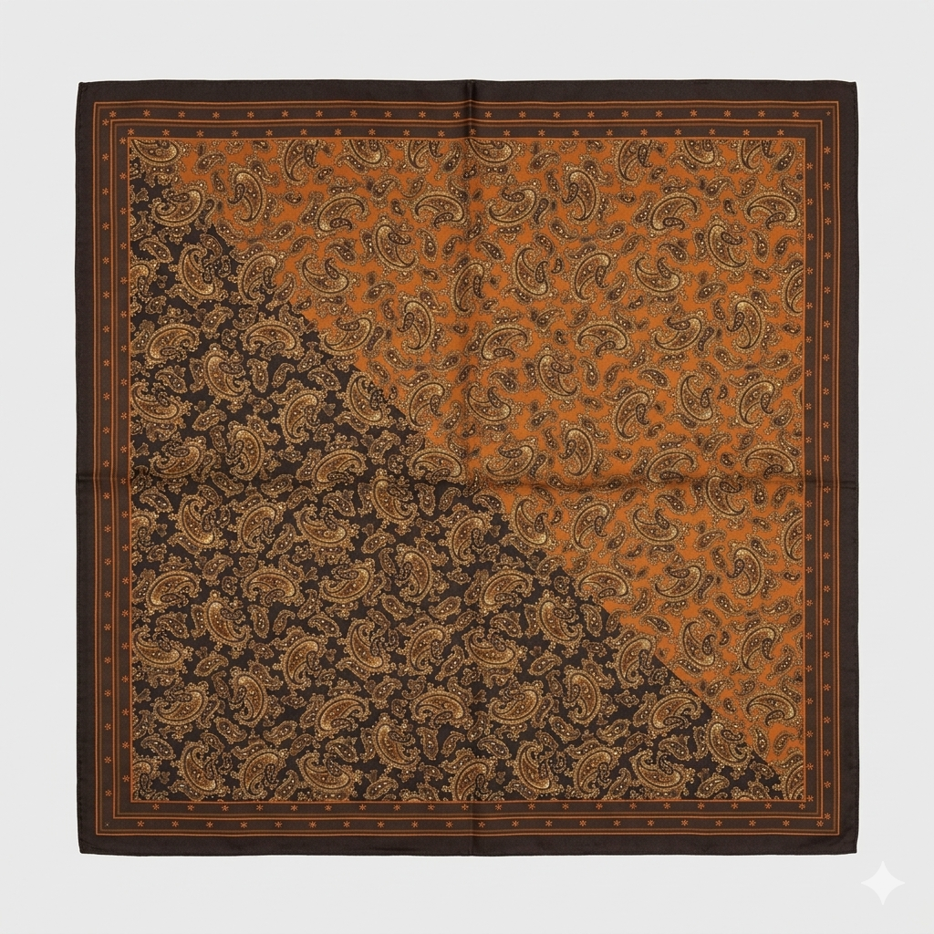 Foulard in seta caffè