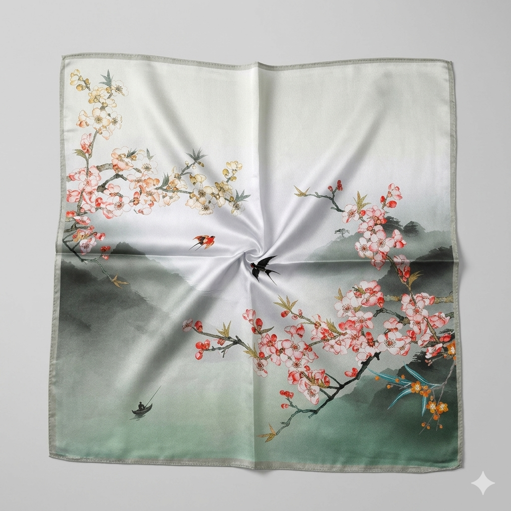 Foulard in seta ciliegio