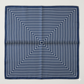 Foulard in seta righe blu