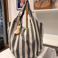 Borsa da mare righe grigio