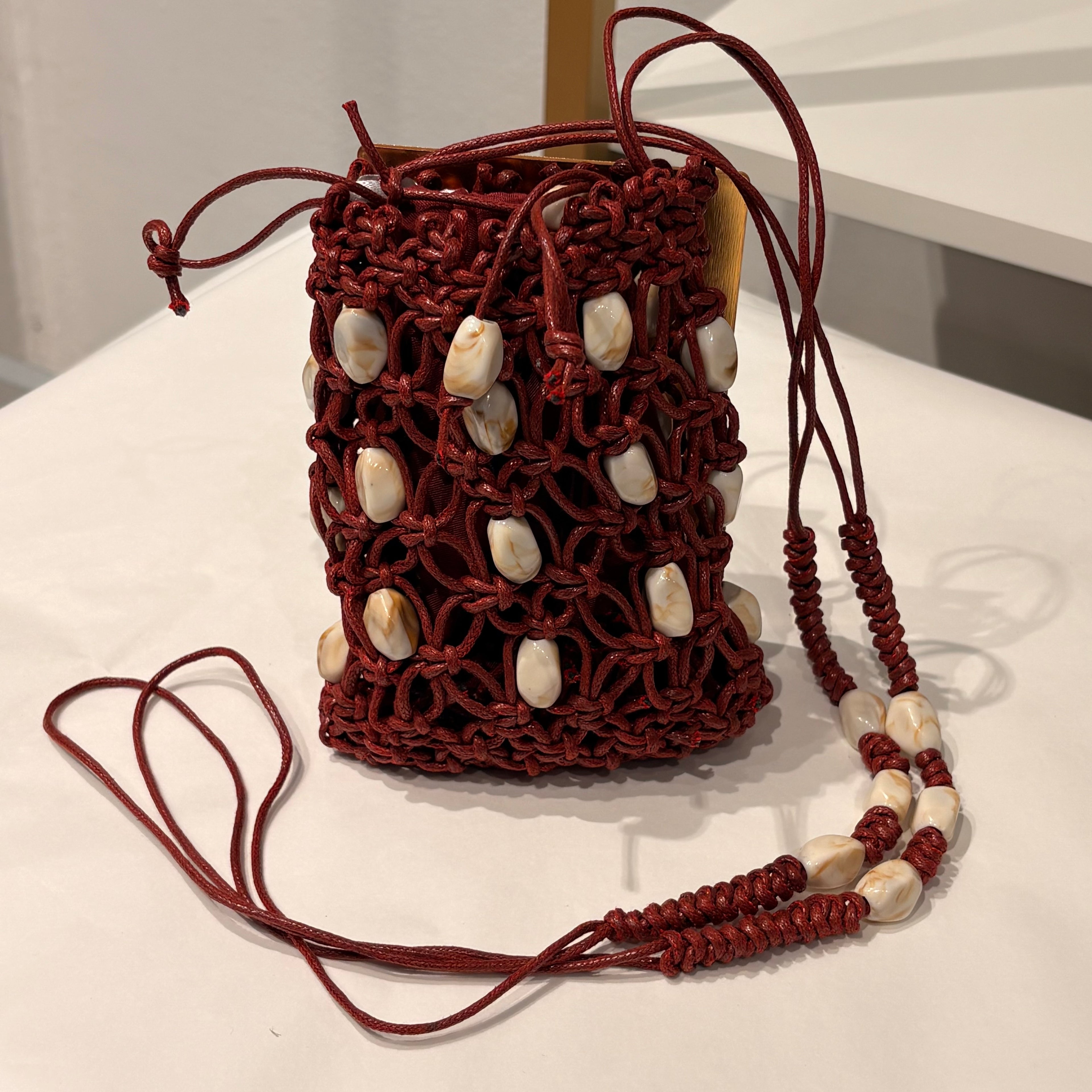 Mini borsa bordeaux