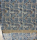 Telo mare maioliche blu/beige
